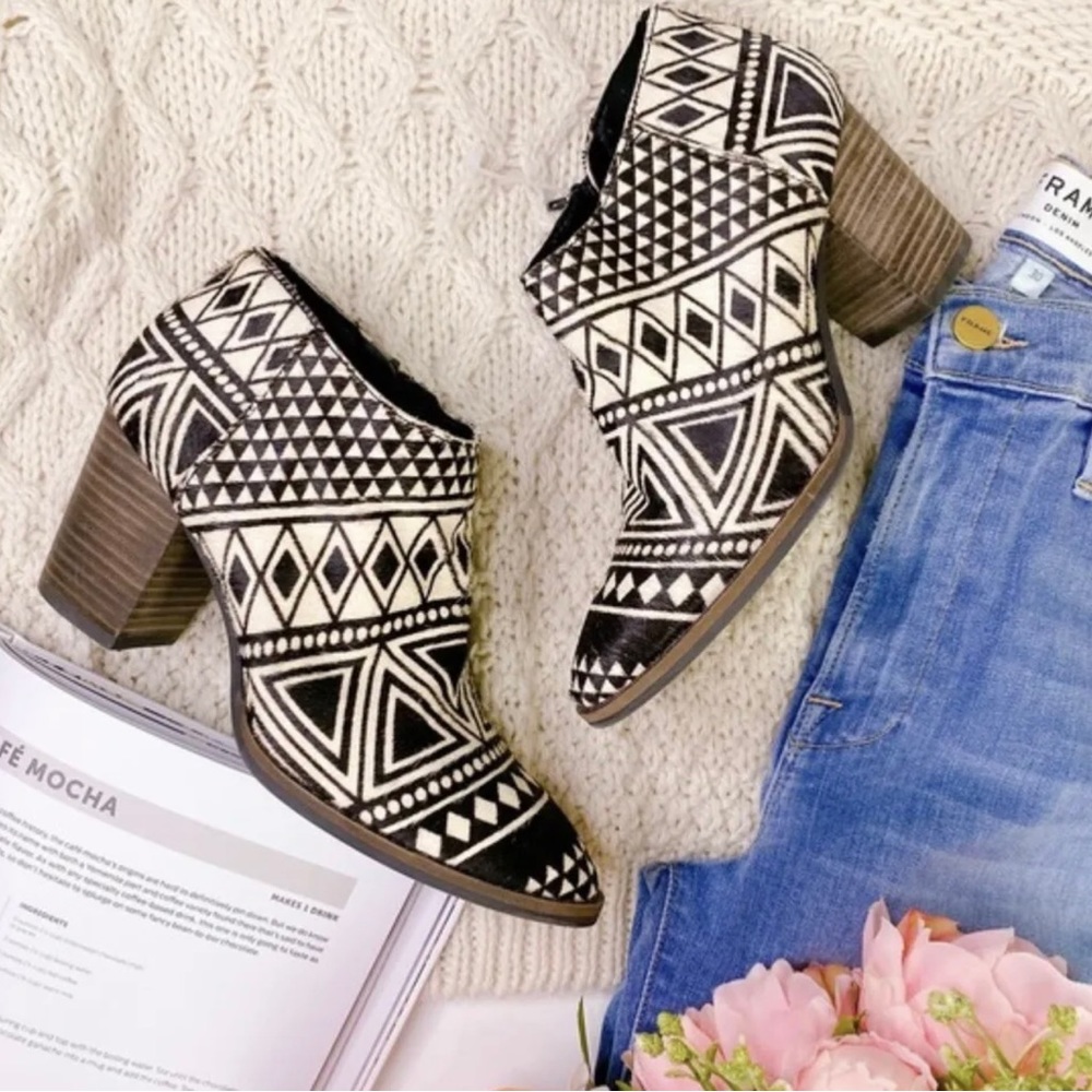 LUCKY BRAND Tribal Geometric Pamira 2 Heel Bootie | Women’s Size8